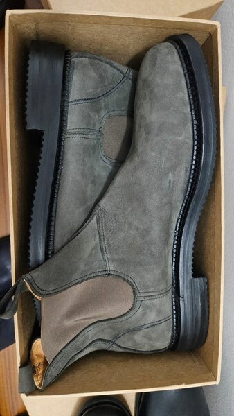 Bottine chelsea en cuir nubuck