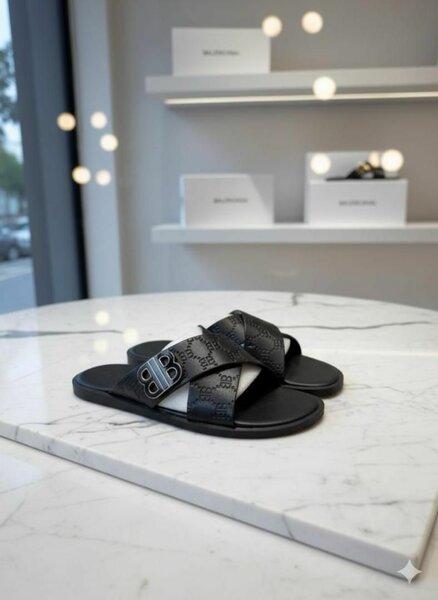 Sandales de Luxe Noir Minimalistes