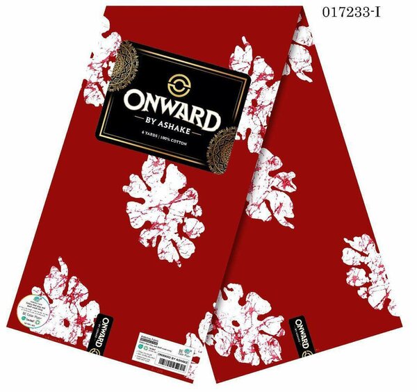 Tissu Wax Rouge Fleuri 100% Coton