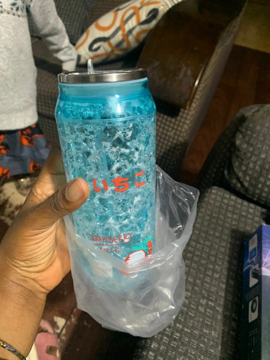 Verre isotherme bleu original