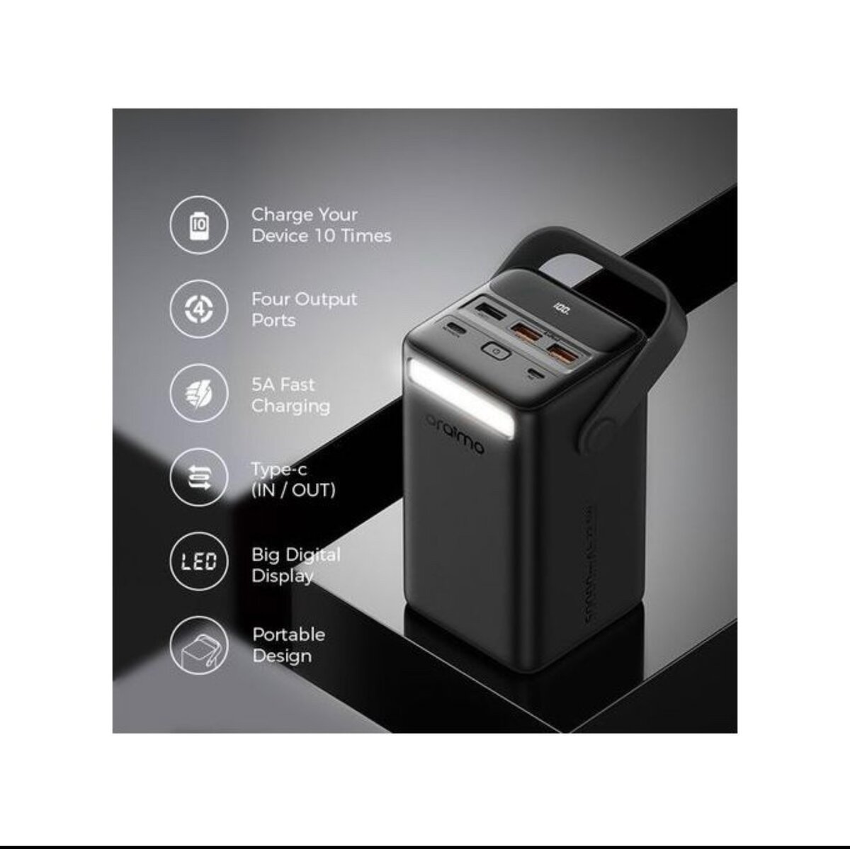 Banque rapide superbe de puissance 50000mA de la lumière LED