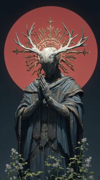 Sculpture mystique en résine