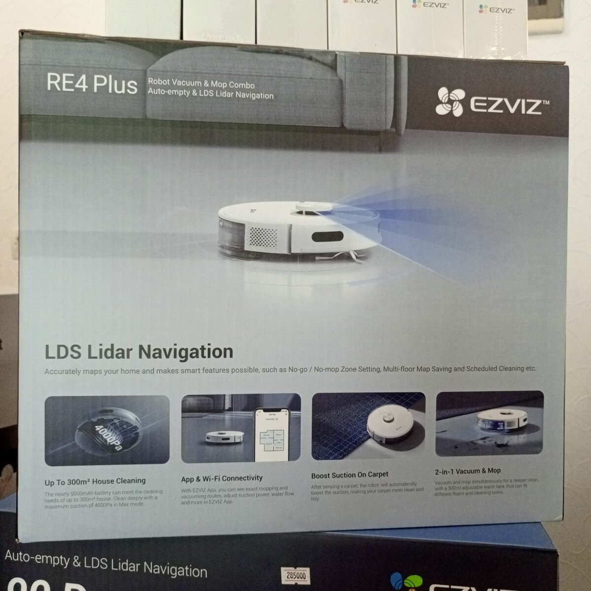 EZVIZ RE4 Plus Aspirateur Robot