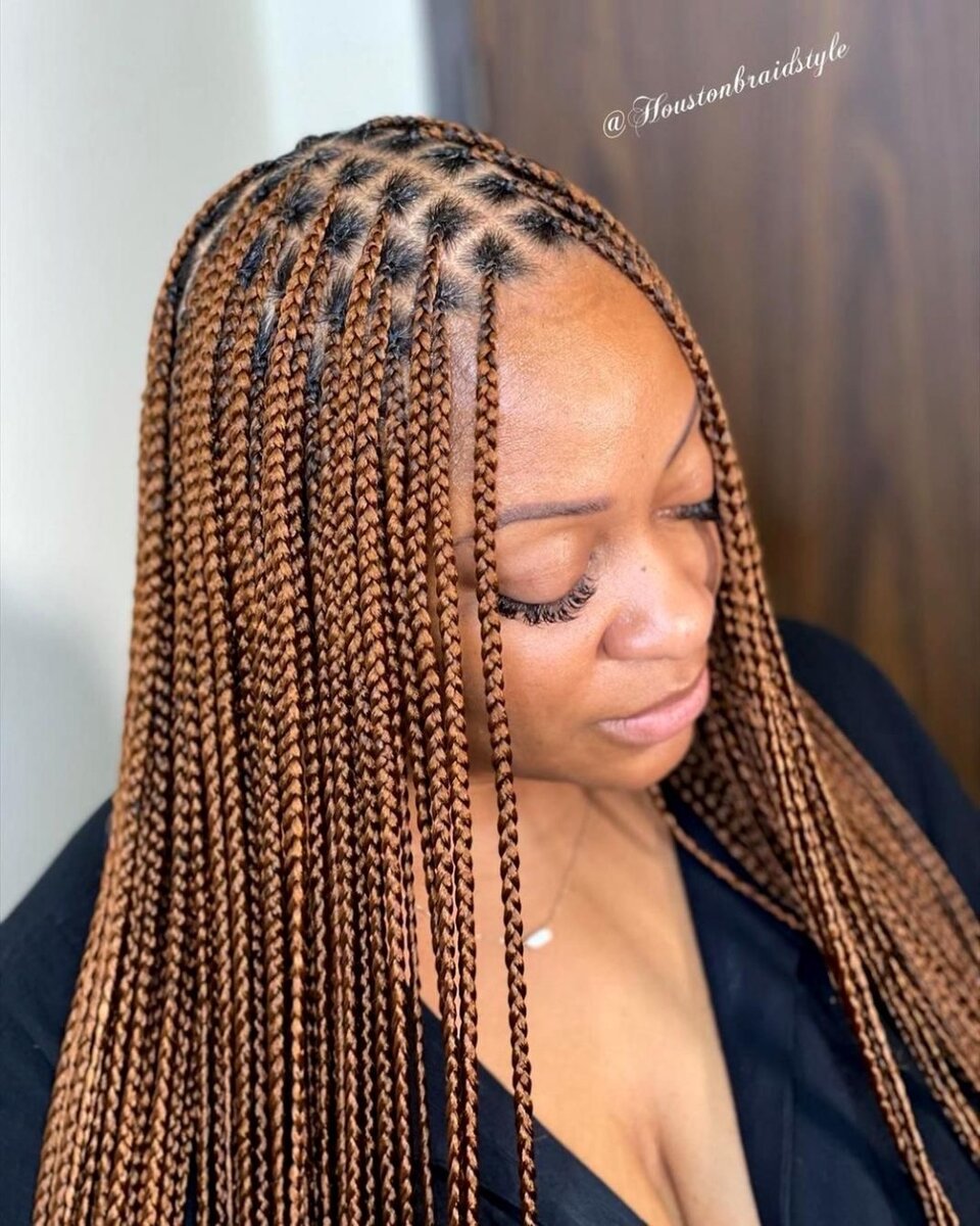 Tresses en Box Braids élégantes