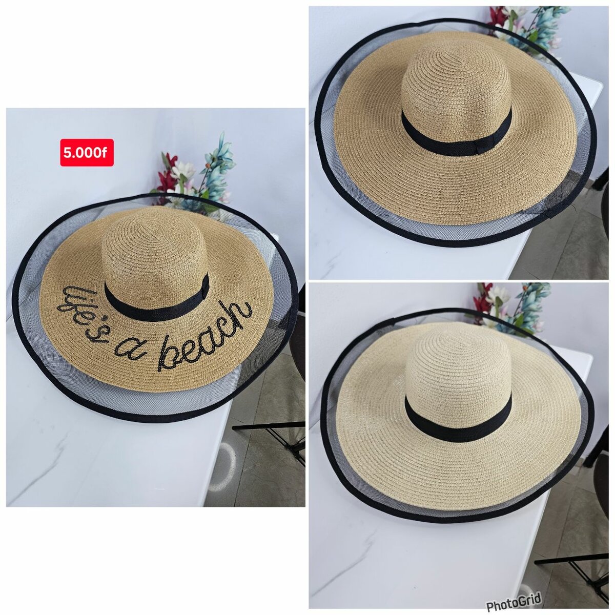 Chapeau en paille 50cm