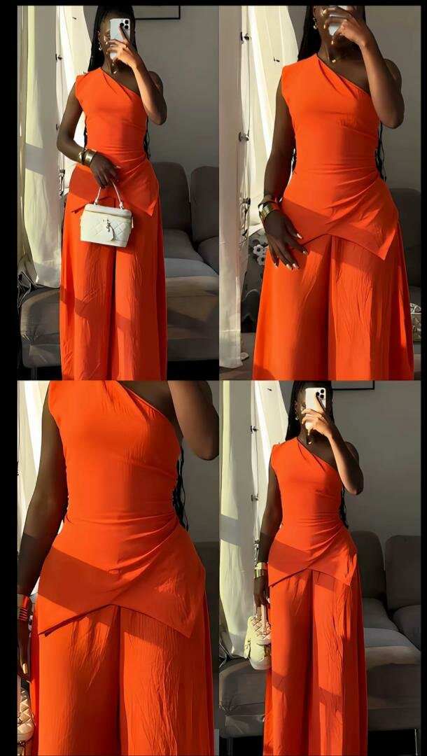 Robe longue asymétrique élégante