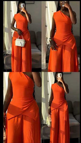 Robe longue asymétrique élégante