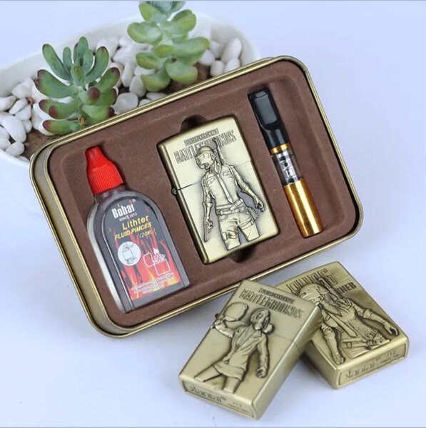 Coffret Briquet Vintage Métal