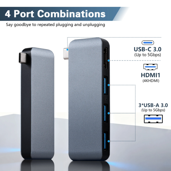 Adaptateur Hub USB-C 4 en 1