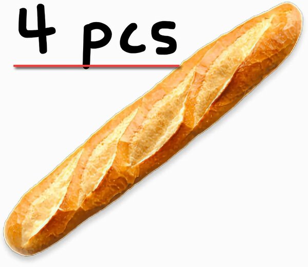 Lot de 4 Baguettes Croquantes