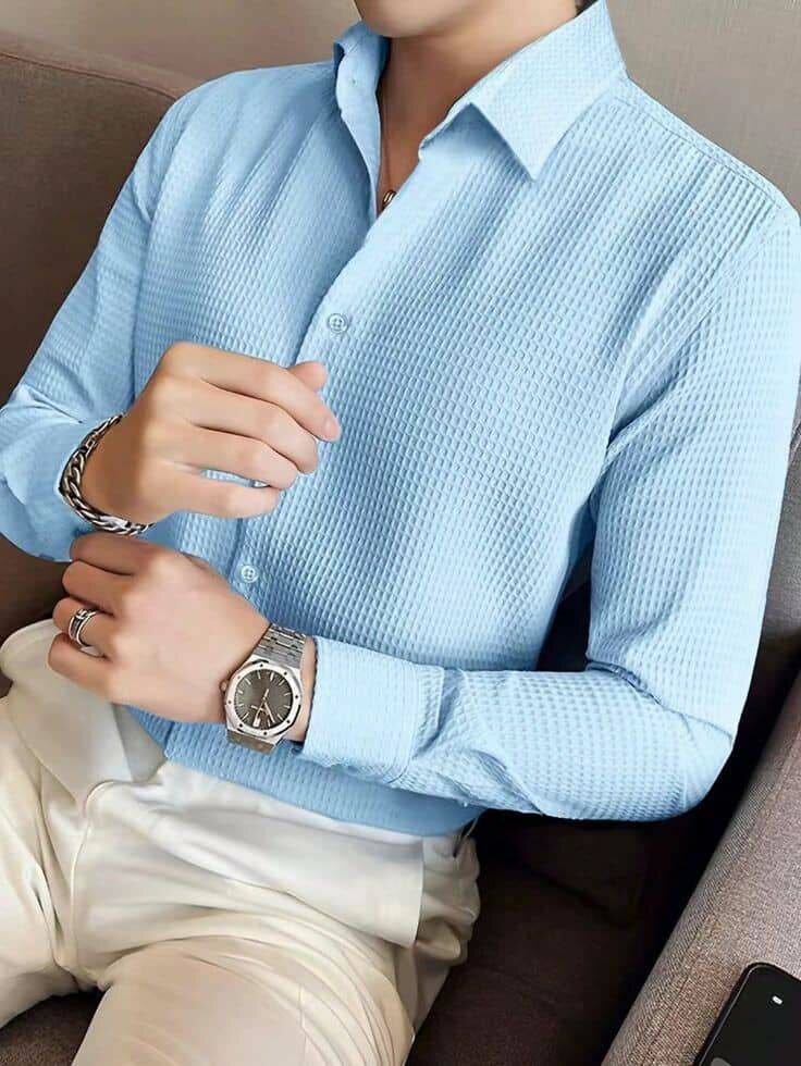 Exquisite Men Long Sleeves Shi