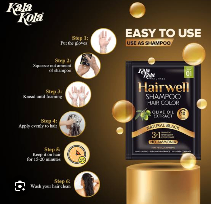 Hair Color Shampoo kala kola company
