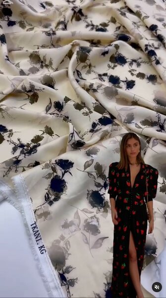 Купра штапель с эксклюзивной расцветкой