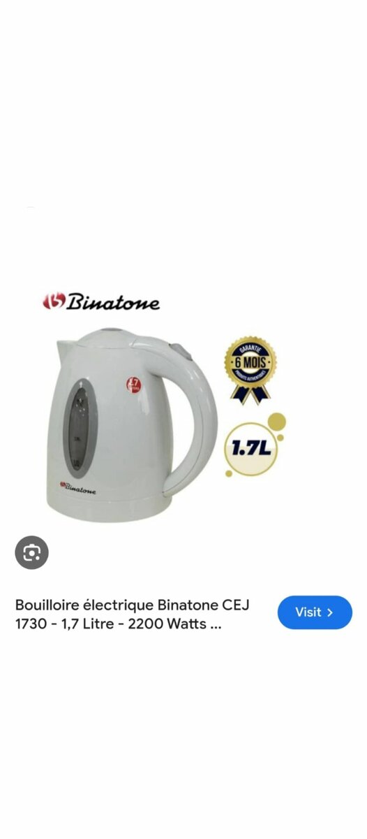 Bouilloire électrique binatones