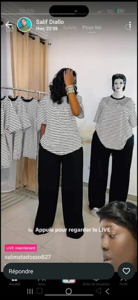 Ensemble rayé élégant