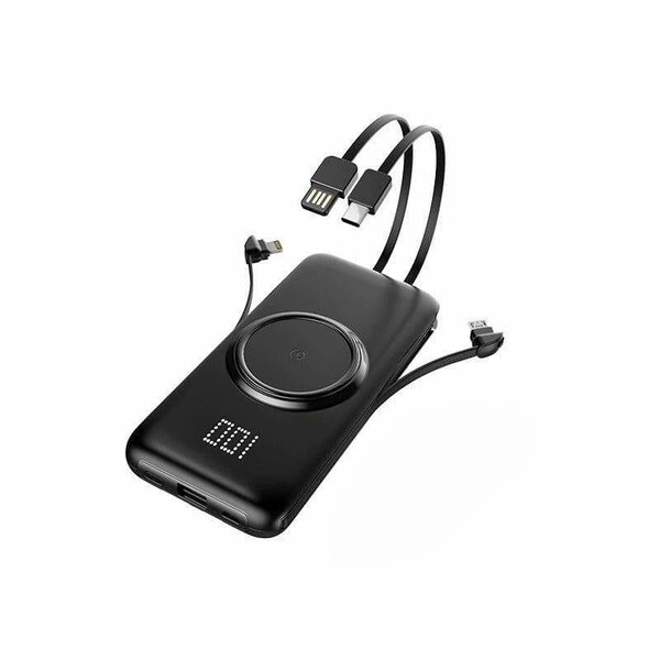 Powerbank externe sans fil 60000mAh, charge rapide, câble d'