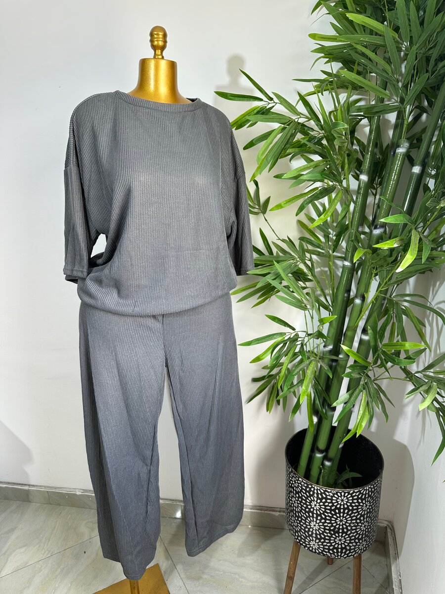 Ensemble Confort Gris Femme