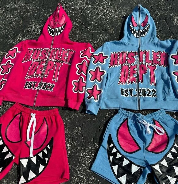 Ensemble Hoodies et Shorts Colorés