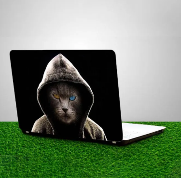 Attitude Cat Laptop Back Skin Sticker-Laptop Back Skin-Laptop Skin Vinyl Sticker Decal, 13 13.3 14.6 15 15.4 15.6 inch Laptop Skin Sticker Cover For All Laptops
