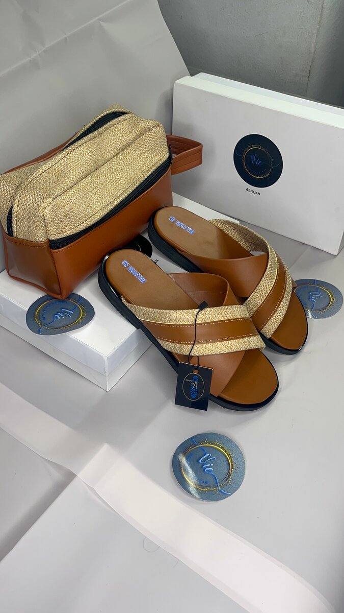 Sandales décontractées en cuir pour hommes