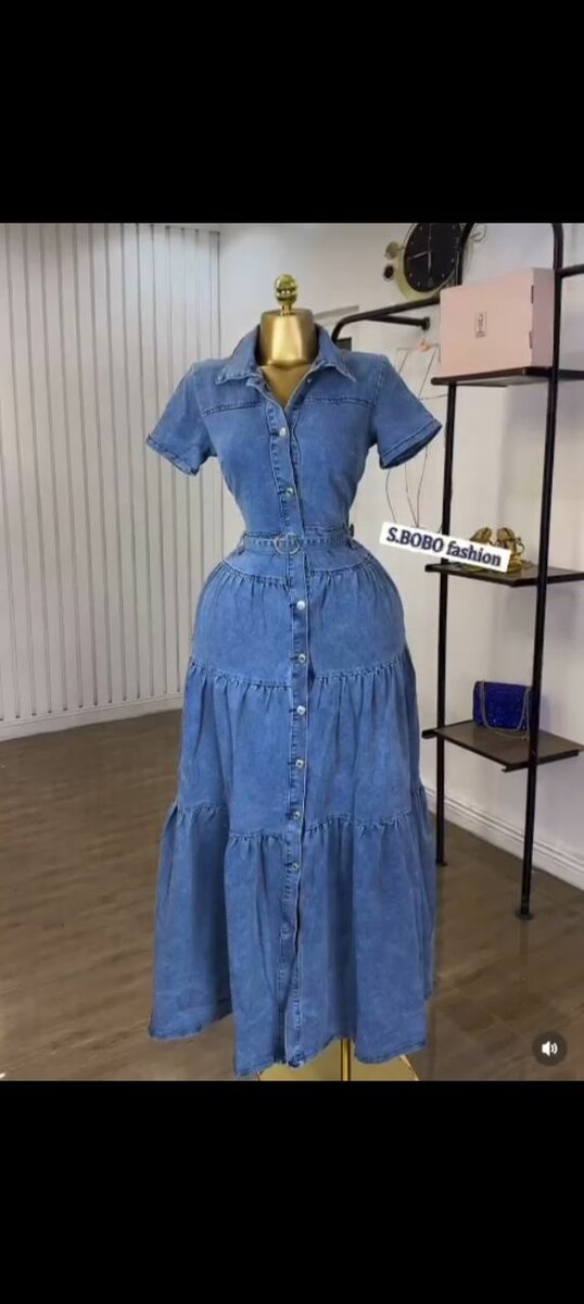 Robe Longue en Jean Élégante