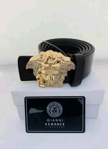 Ceinture Versace à boucle dorée