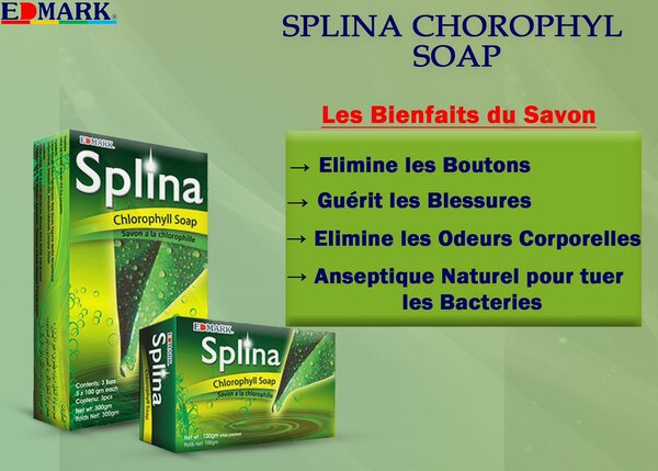 Savon Chlorophylle Splina - Soin Visage Anti-Boutons et Imperfections
