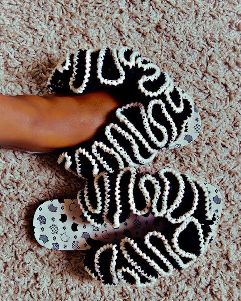 Sandales tricotées bohèmes