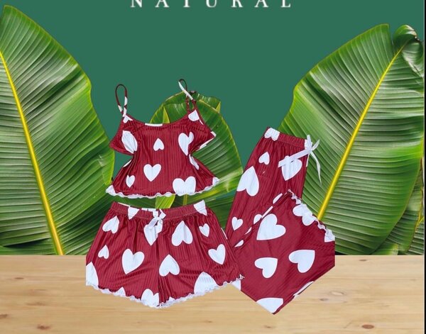 Pyjama à motifs cœur pour femmes