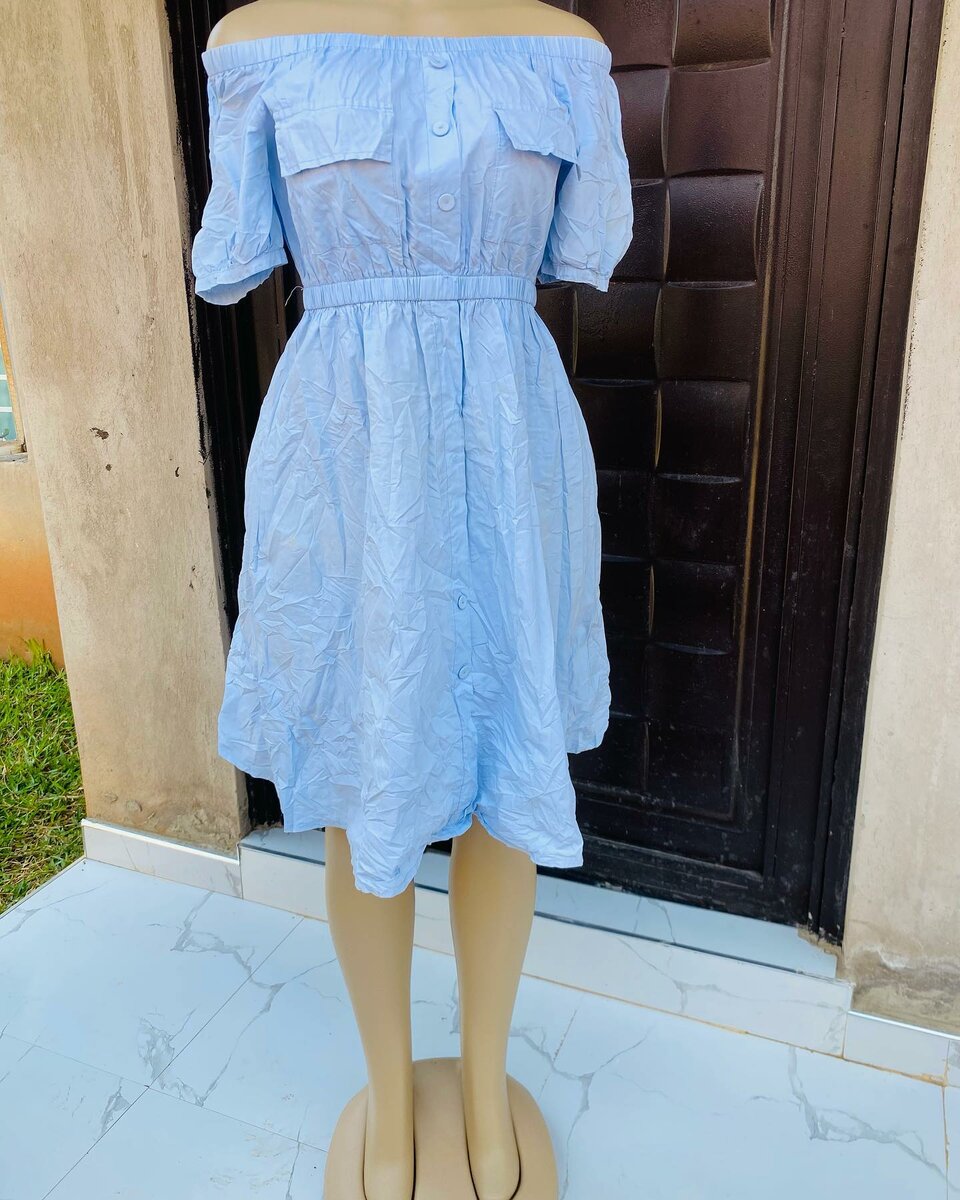 Beautiful and stylish women's dress blue