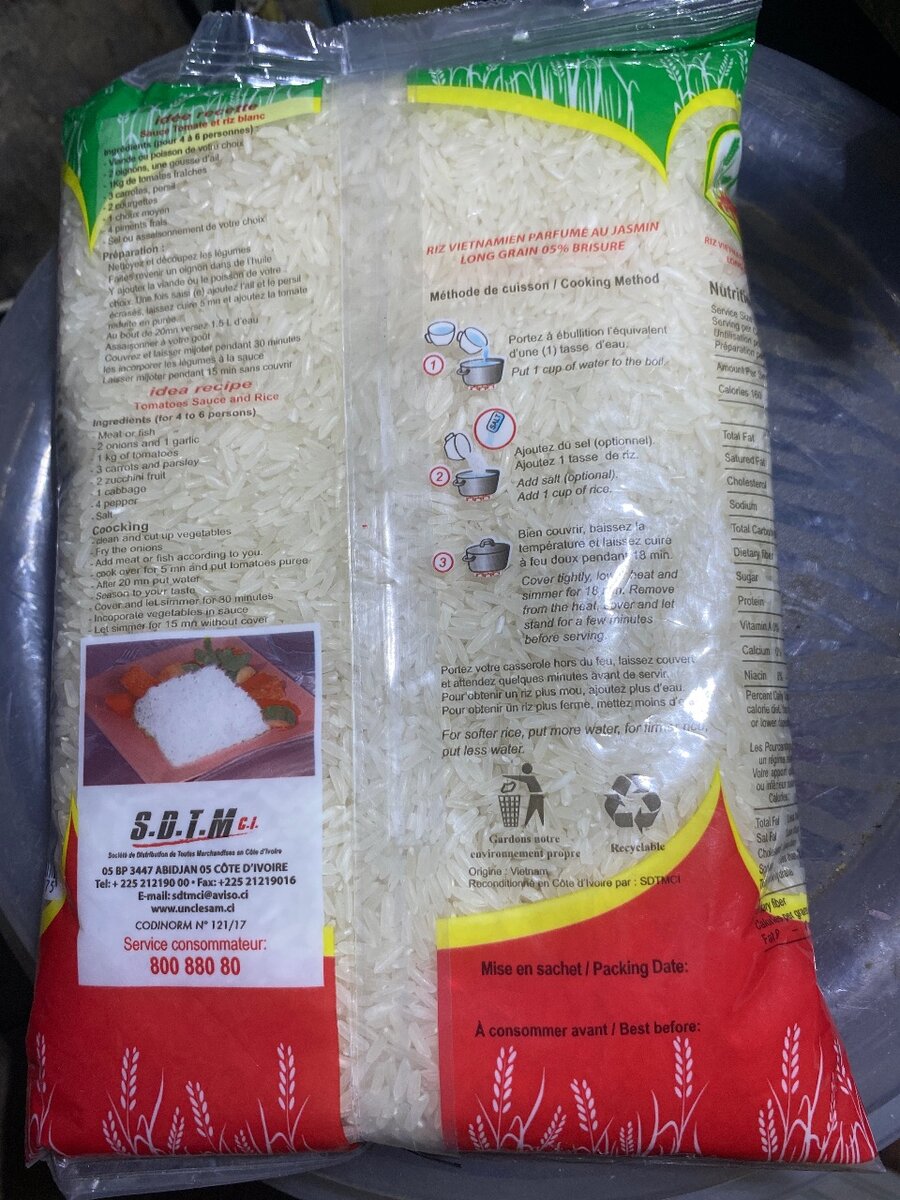 Riz Jasmin Vietnamien 900g