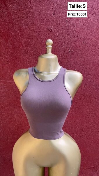 Crop top violet femme taille S