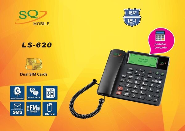 Téléphone fixe double SIM SQ
