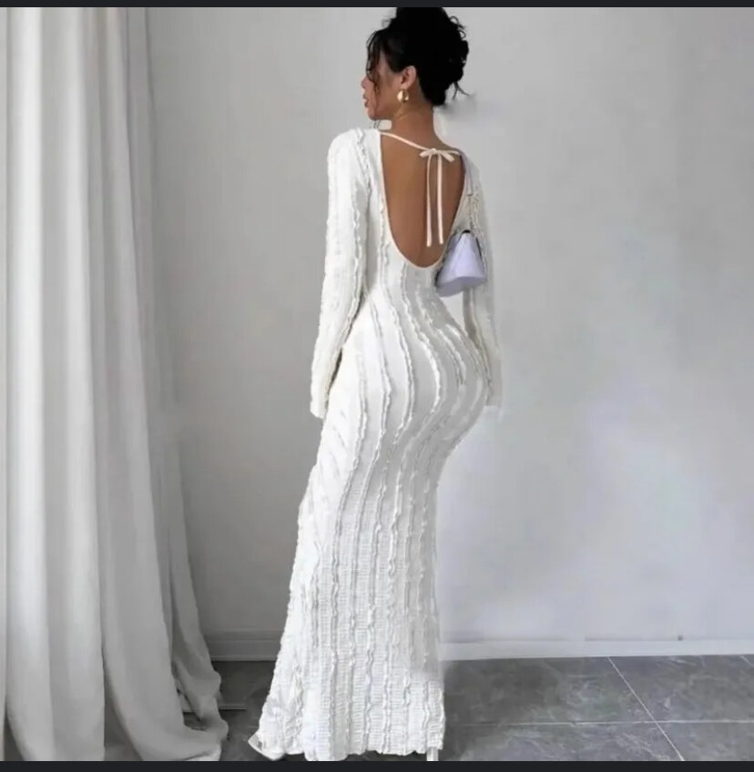 Elegant White Evening Gown