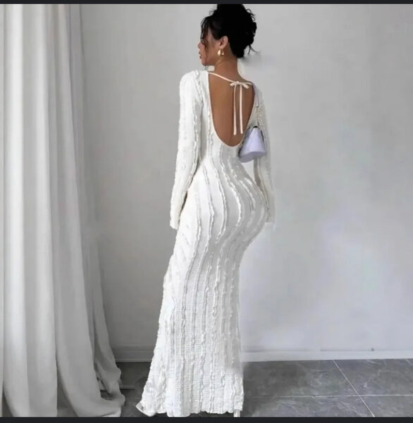 Elegant White Evening Gown