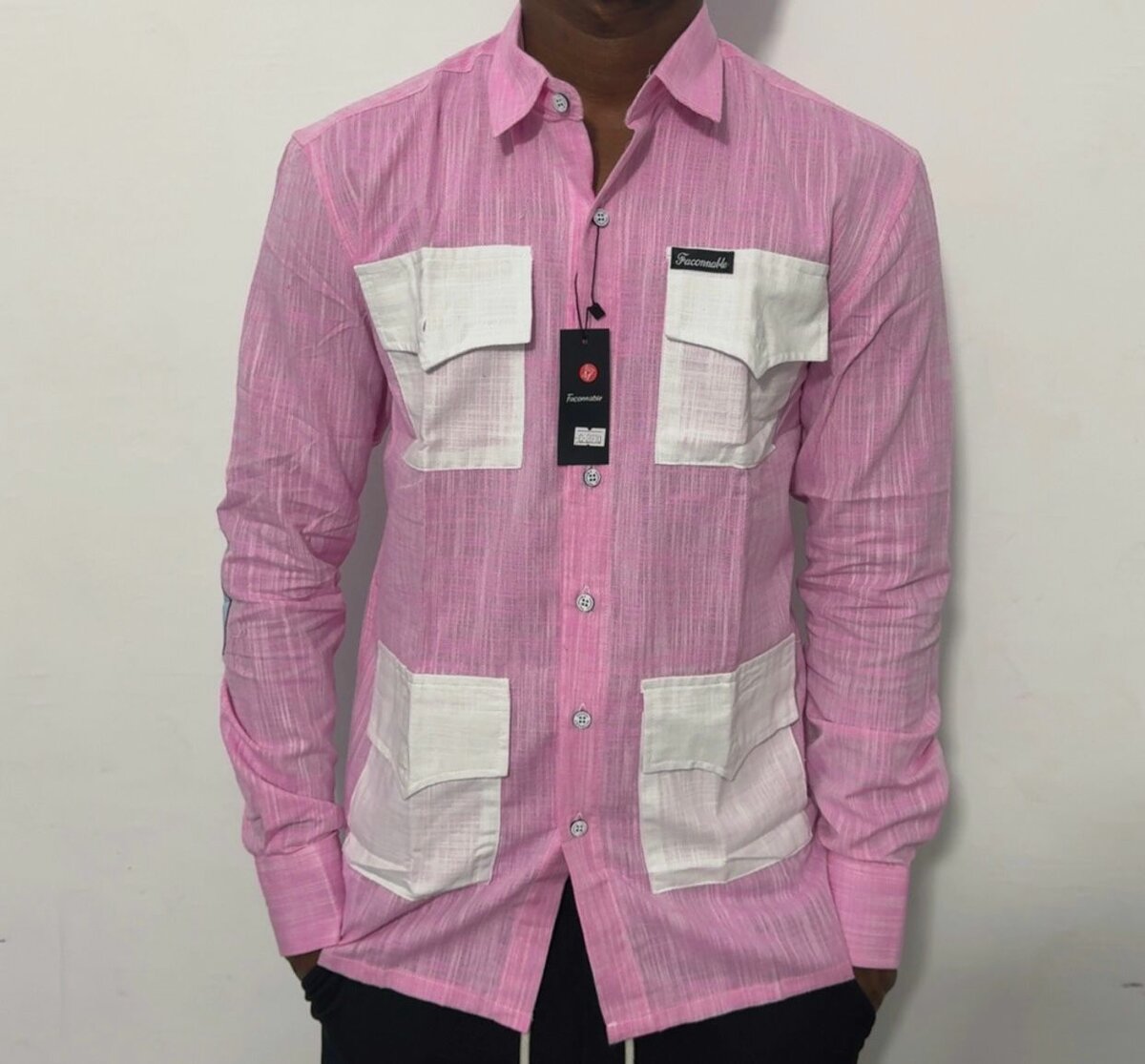 Chemise Homme Élégante Poches