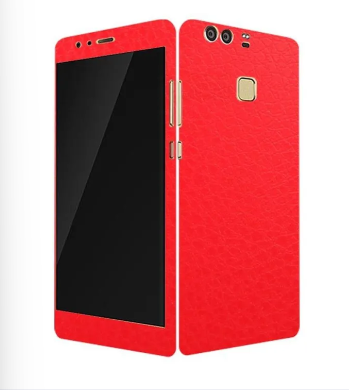 Huawei P9 Red Common Leather Texture Mobile Skin
