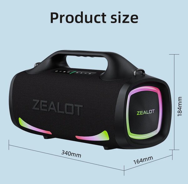 Enceinte Bluetooth Puissante ZEALOT