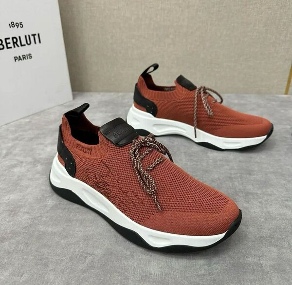 Baskets Homme Rouge Berluti