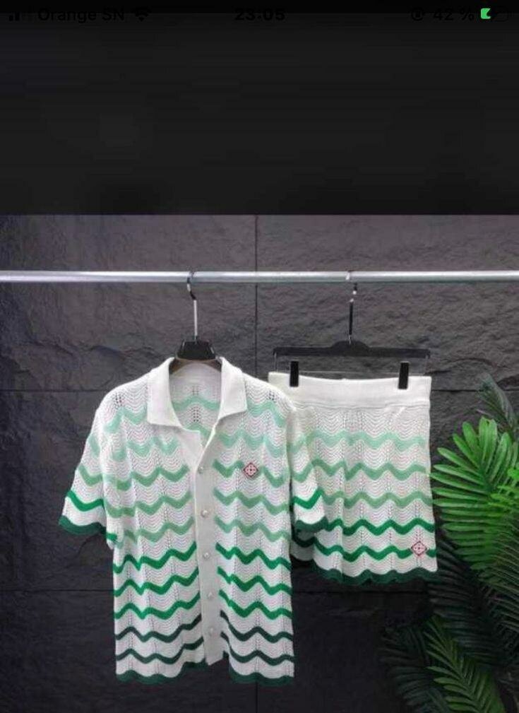 Ensemble été rayé chic