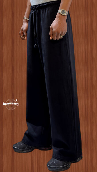 Pantalon large noir homme