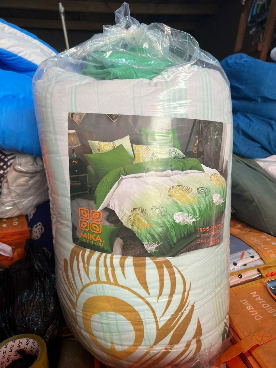 Parure de lit colorée en coton