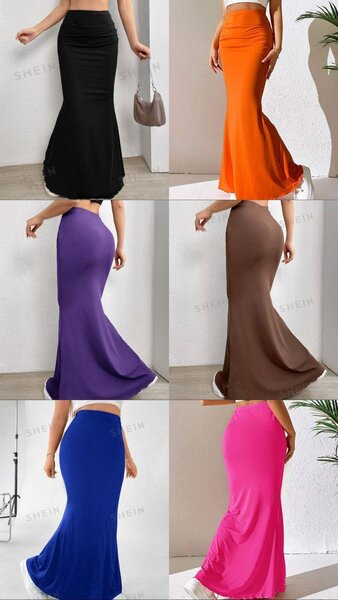 Flare maxi skirts