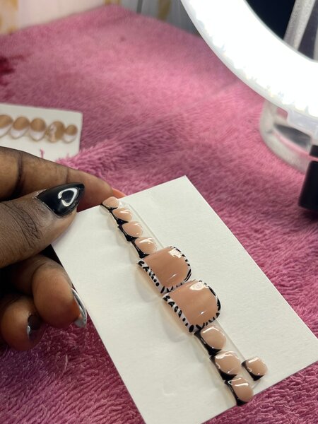 Faux ongles pour femmes, 12 pièces