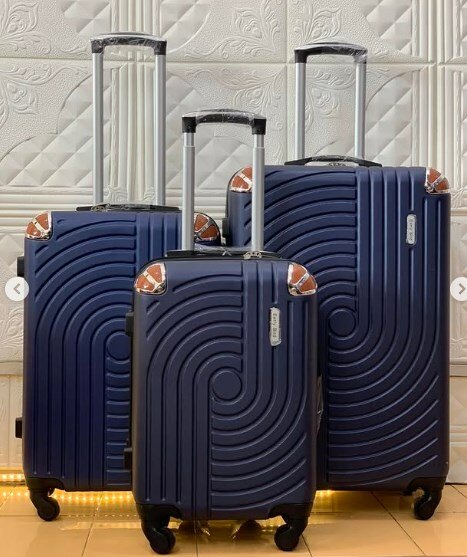 Set of 3 suitcases dark blue