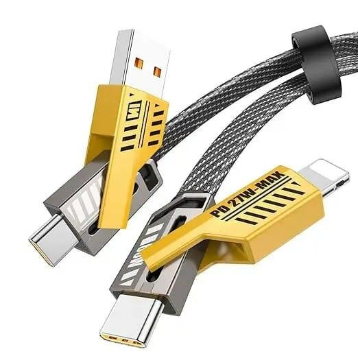 Callmate USB Type C Cable 1.5m 4in1 27W Metal Fast Charging