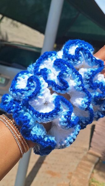 Chouchou crochet coloré
