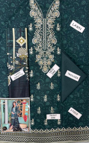 Printed lawn suit