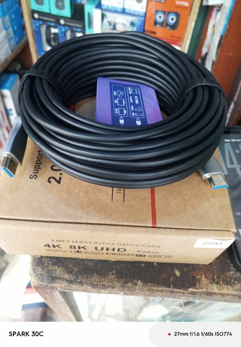 Câble Optique HDMI 4K 8K UHD 20m