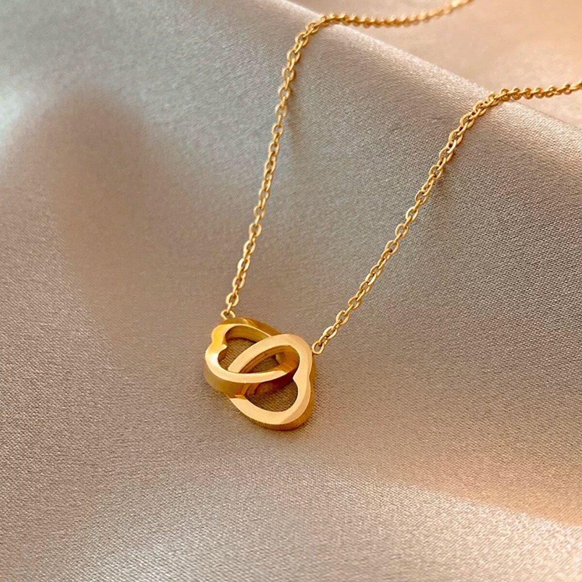 Twin heart necklace